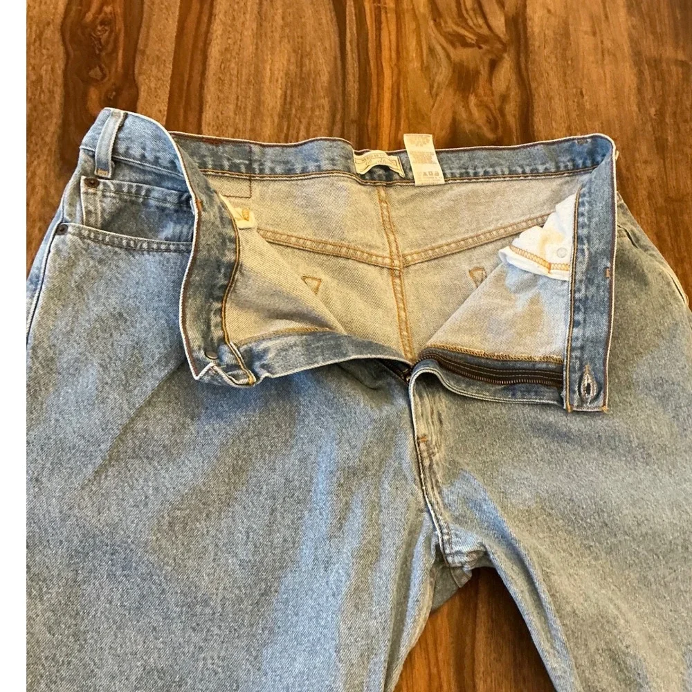 Levi Strauss Signature Mens 44x30 Light Wash Regular Fit 100 Cotton Jeans